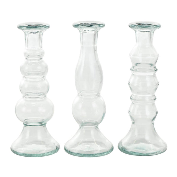 Harborlight Recycled Glass Candle Holders - Set of 3