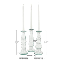 Thumbnail for Set of 3 Recycled Glass Candle Holders