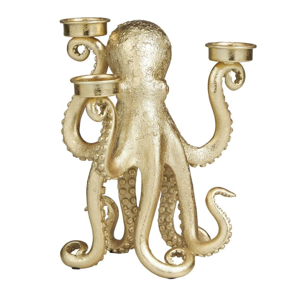 Golden Octopus Tea Light Holder