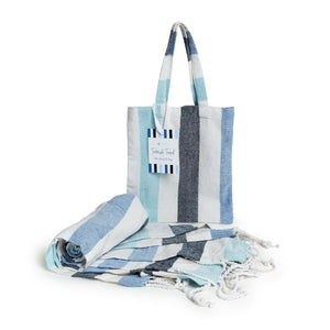 Coastal Stripes Turkish Towel in a Bag