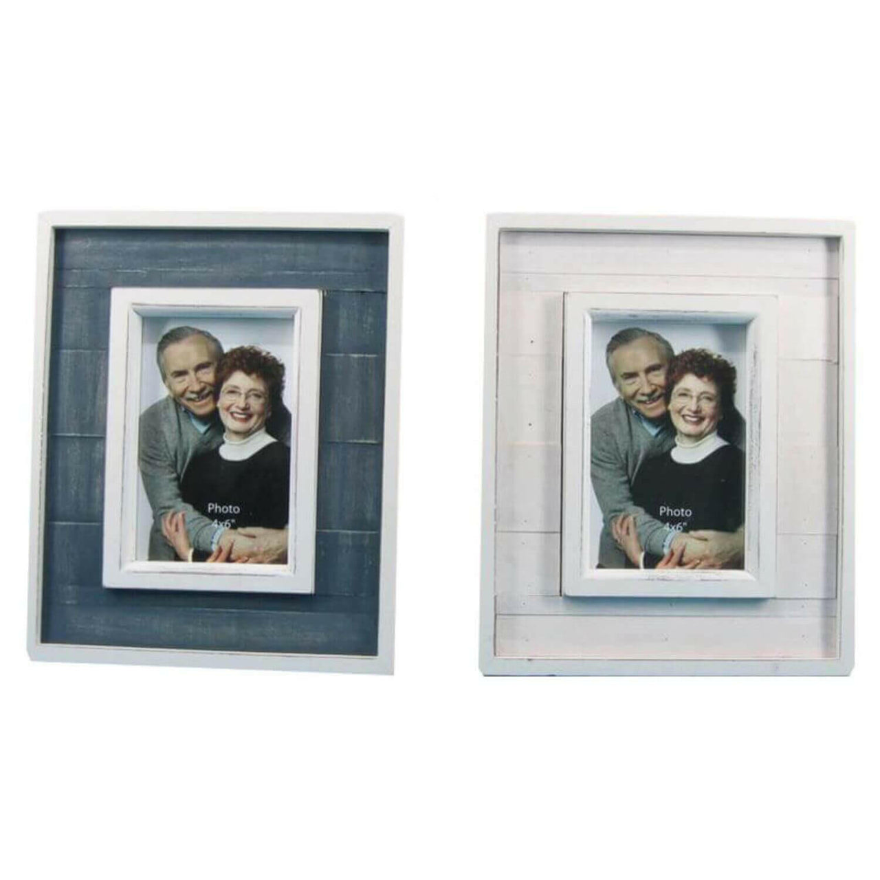 Coastal Style Shutter Frames, Navy and White