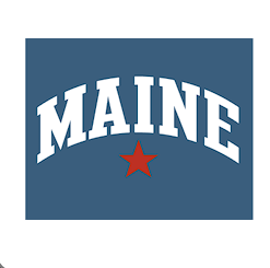 Blue & White Maine with Star Tee