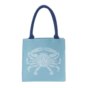 Eco-friendly Itsy Bitsy reusable gift bag made from biodegradable cotton canvas, featuring sturdy handles and a water-resistant interior for lunch or everyday carry.