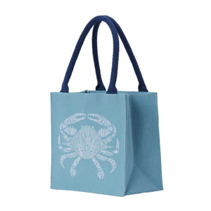 Small reusable cotton canvas gift bag with AZO-free dye, compact square shape and durable web handle, perfect as a lunch bag or mini tote.