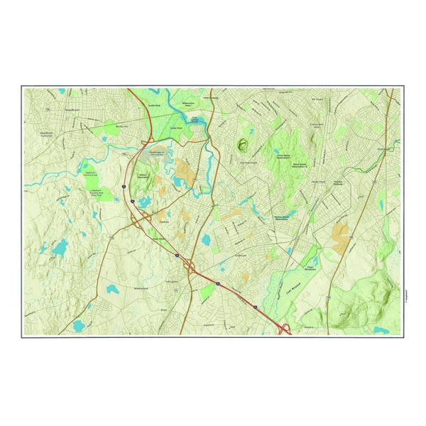 Nautical Chart Placemats, Locations in Massachusetts