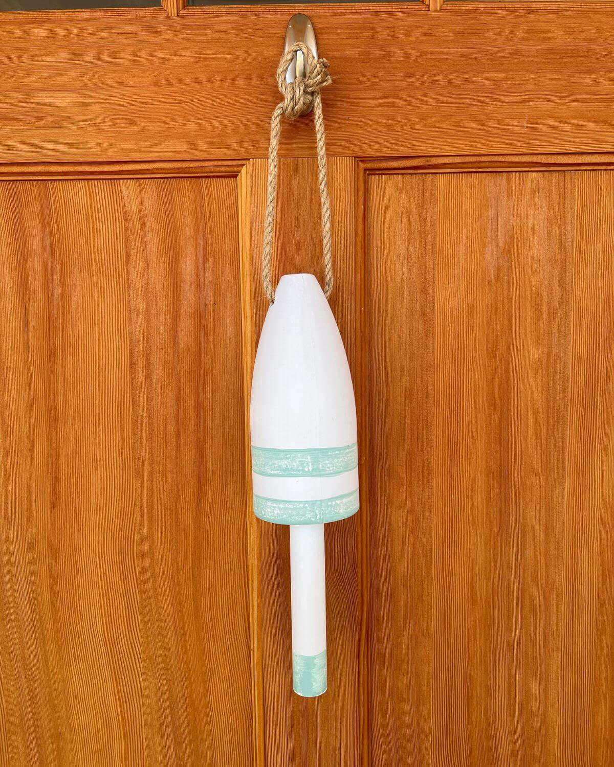 Distressed Wooden Buoy,  Sea Mist Green