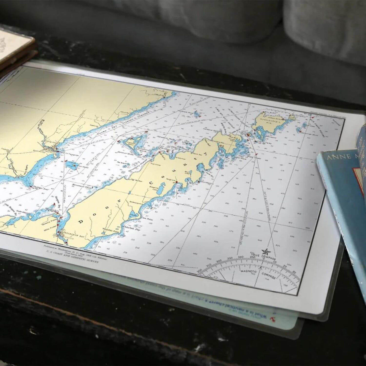 Nautical Chart Placemats, Locations in Wisconsin