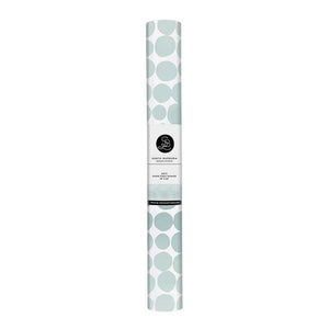 Light blue dotted paper table runner with soft coastal pattern, 25 feet long