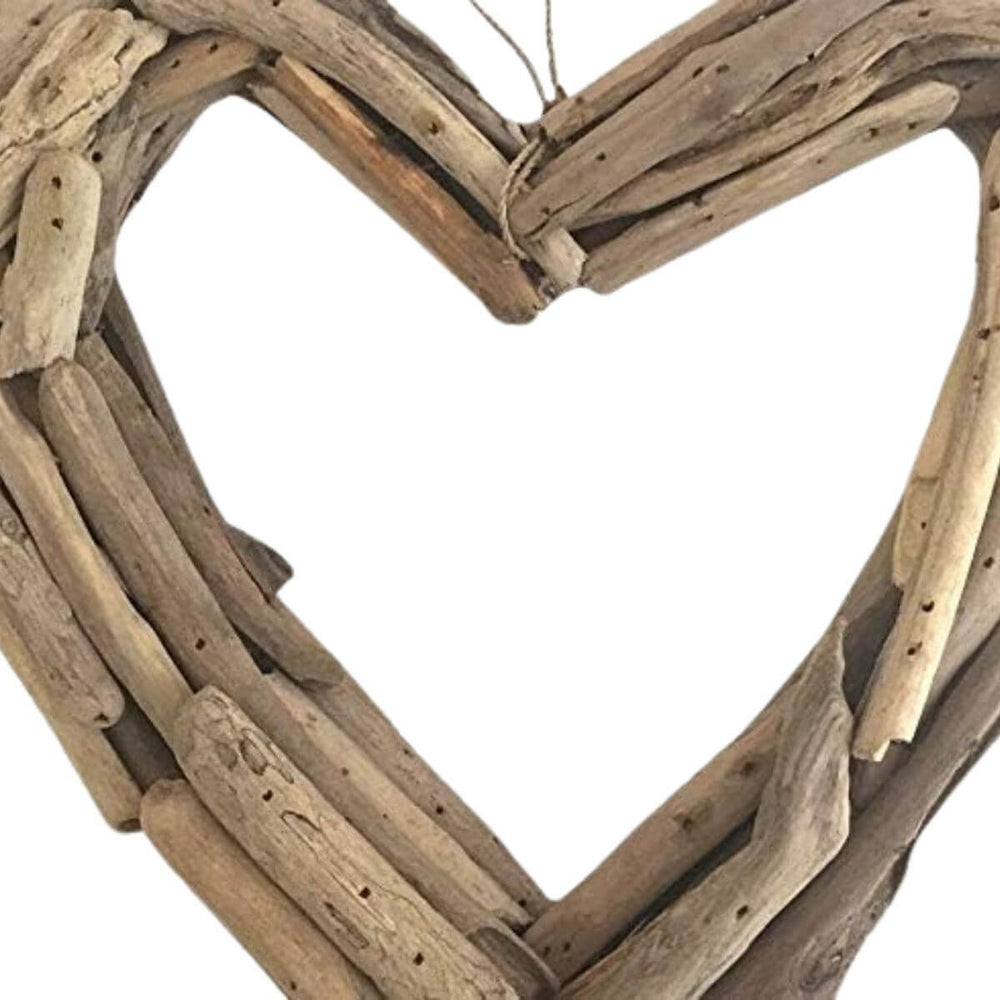Handmade Driftwood Heart, 12" Coastal Decor New England Trading Co