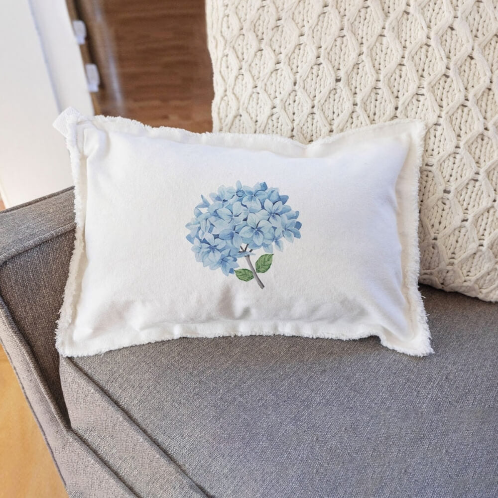 Endless Summer Hydrangea Lumbar Pillow, 12 x 18