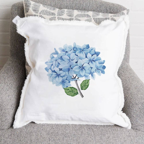 Endless Summer Hydrangea Square Pillow, 20 x 20