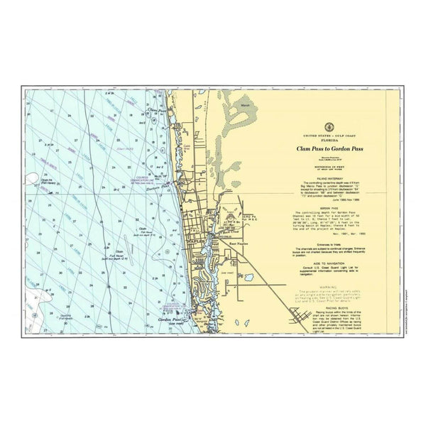 Nautical Chart Placemats, Locations in Florida