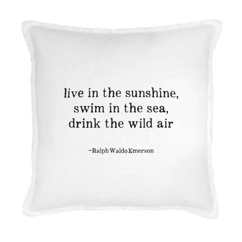 Live in the Sunshine Pillow – 26" Square with Feather Insert