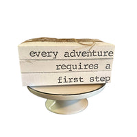 Thumbnail for Hand Stamped Books, Every Adventure Requires A First Step
