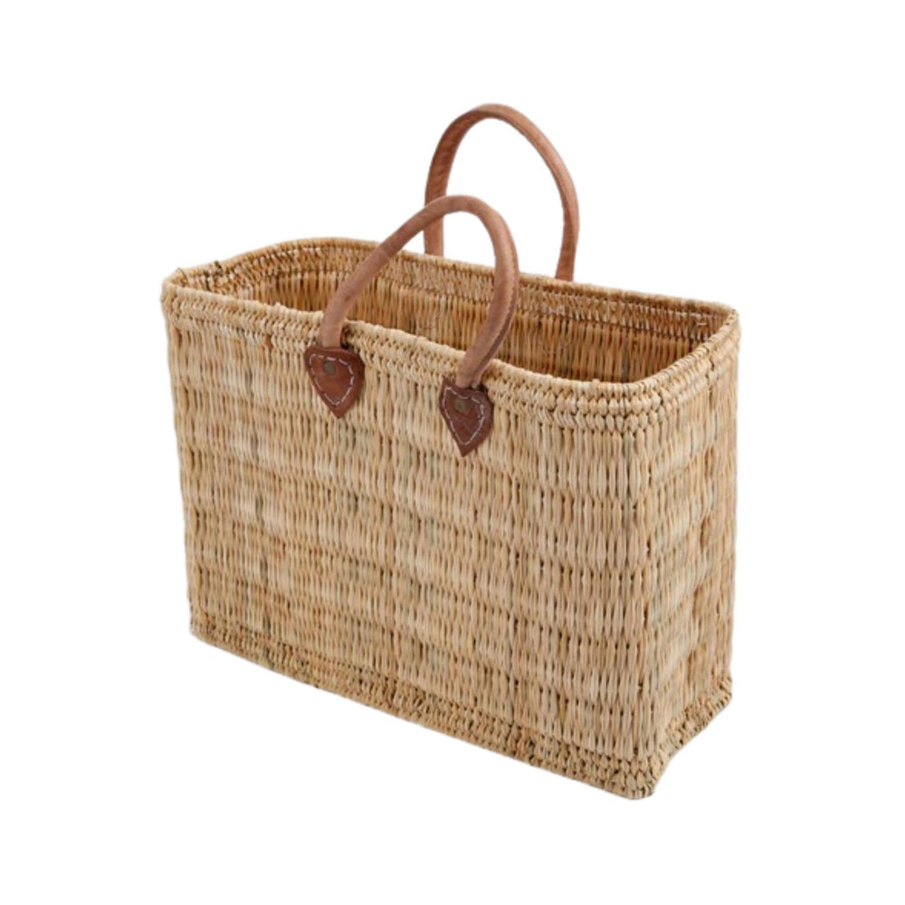 Extra Large Tote with Short Leather Handles, 15" x 19"