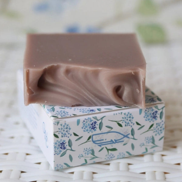 Floral Coast Handmade Bar Soap Close-Up with Floral Packaging and Soft Coastal Design Details