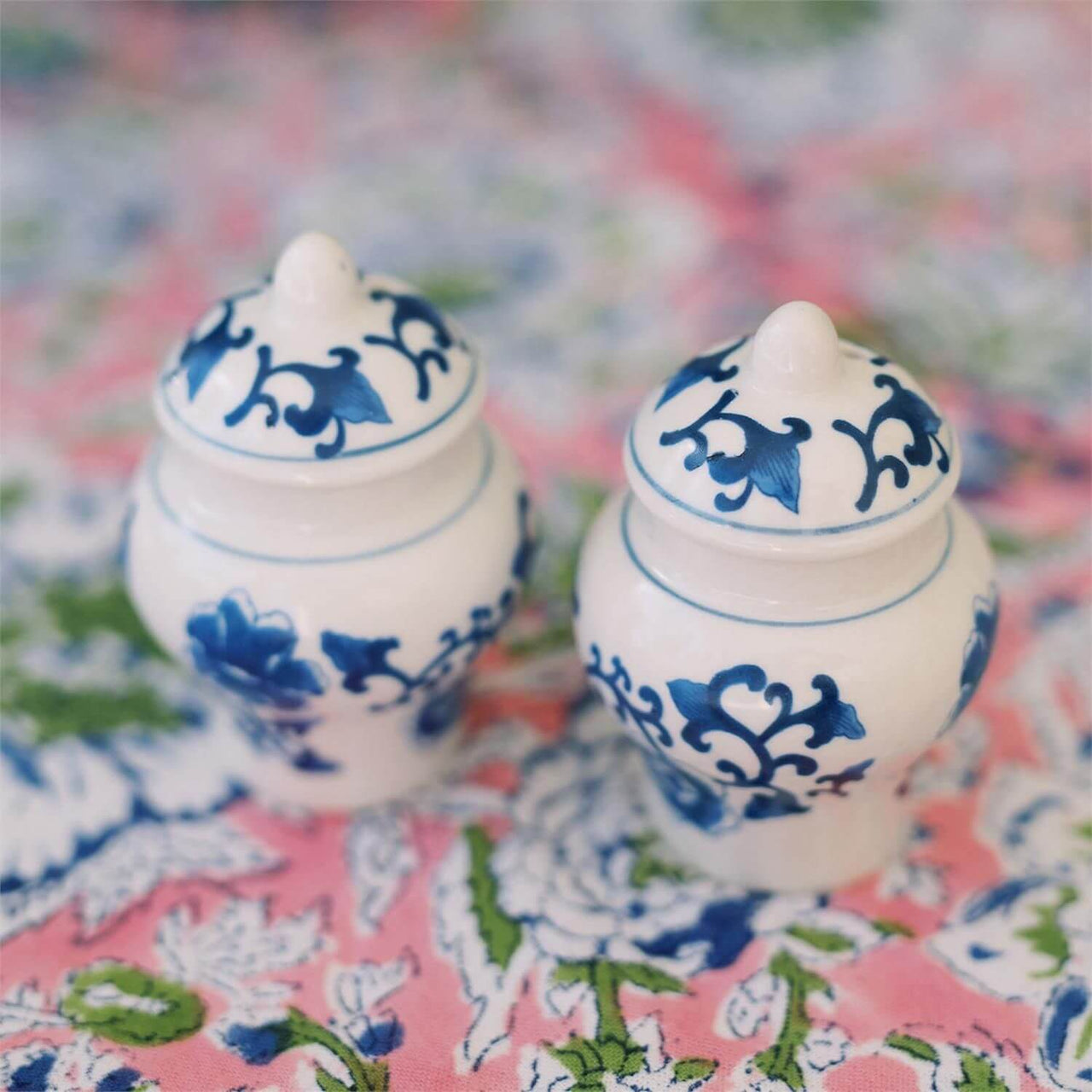 Ginger Jar Salt and Pepper Shaker Set, Blue and White