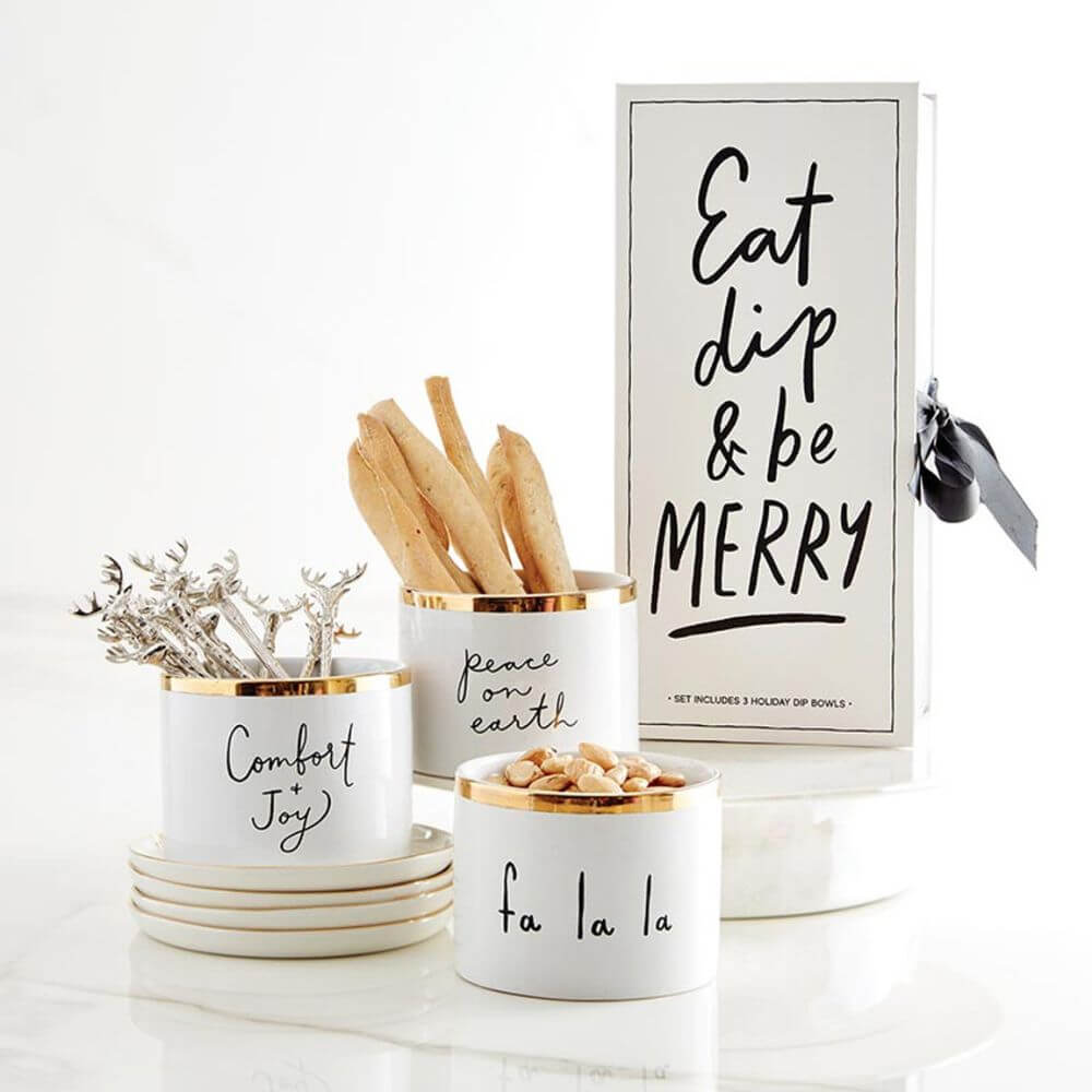 Eat, Dip & Be Merry Holiday Dip Bowl Gift
