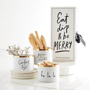 Eat, Dip & Be Merry Holiday Dip Bowl Gift