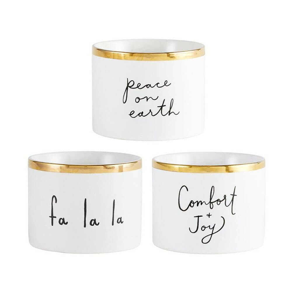 Holiday Cheer Dip Bowls, 3 Styles