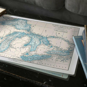 Nautical Chart Placemats, Locations in Michigan