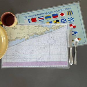 Nautical Chart Placemats, Locations in New York