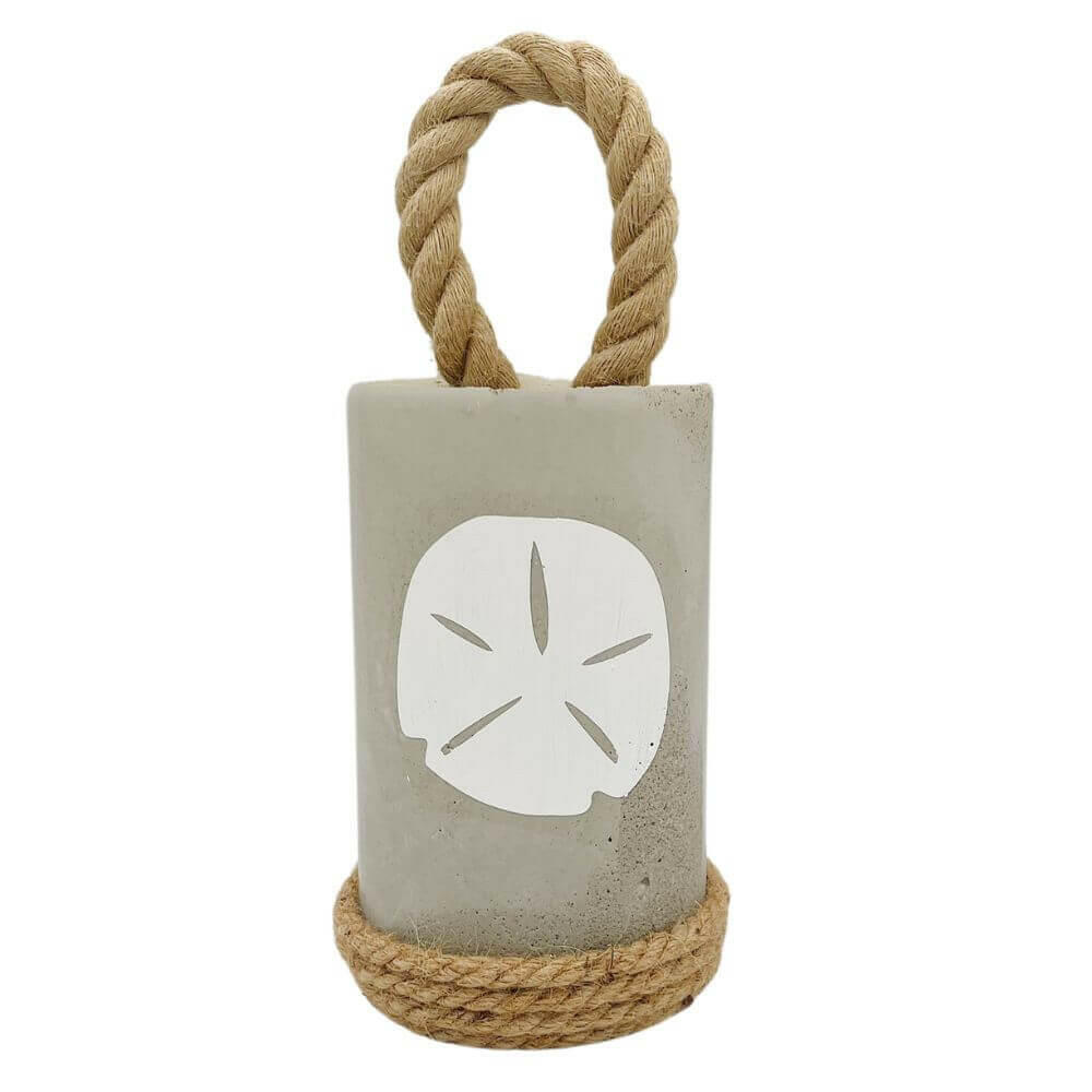 Heavy Concrete Doorstop, Iconic Buoy Door Stopper, Sand Dollar