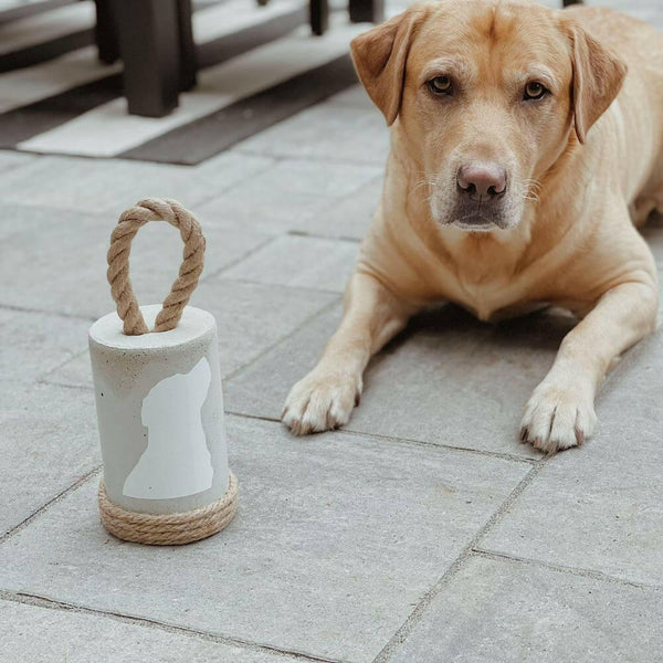 Heavy Concrete Doorstop, Iconic Buoy Door Stopper, Dog