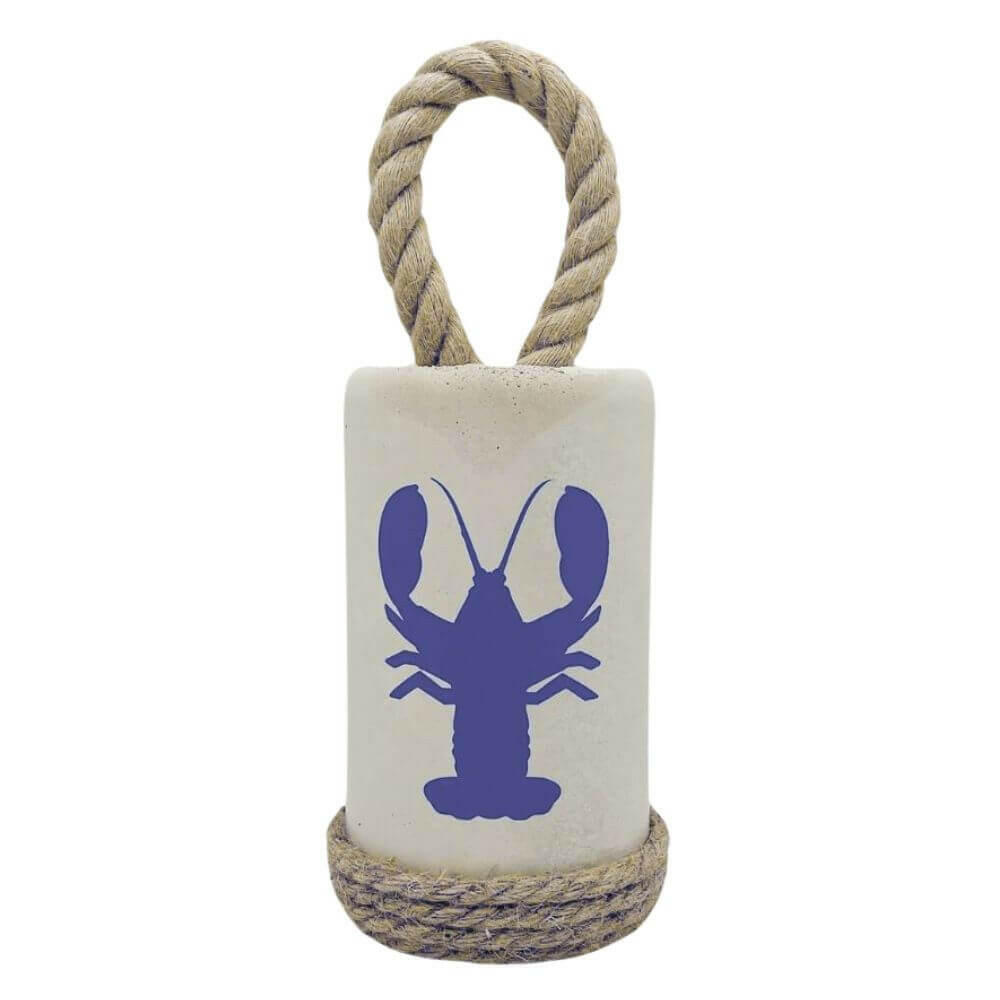 Heavy Concrete Doorstop, Iconic Buoy Door Stopper, Blue Lobster