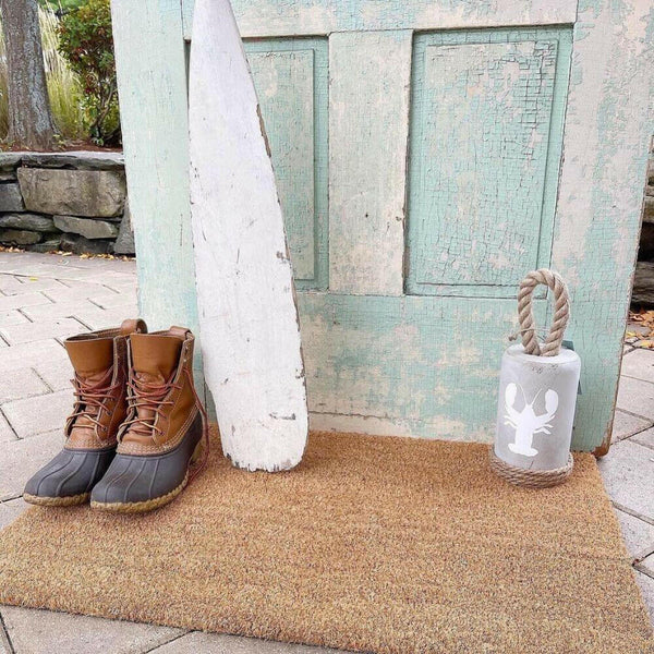 Heavy Concrete Doorstop, Iconic Buoy Door Stopper, White Lobster