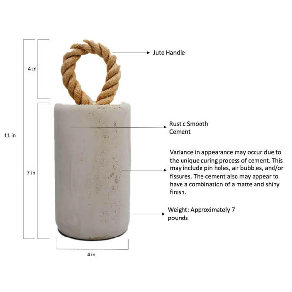 Heavy Concrete Doorstop, Iconic Buoy Door Stopper