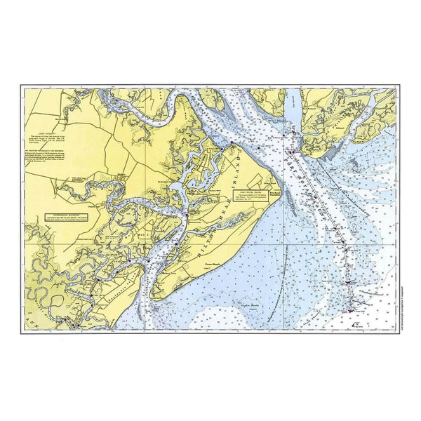 Nautical Chart Placemats, Locations in South Carolina