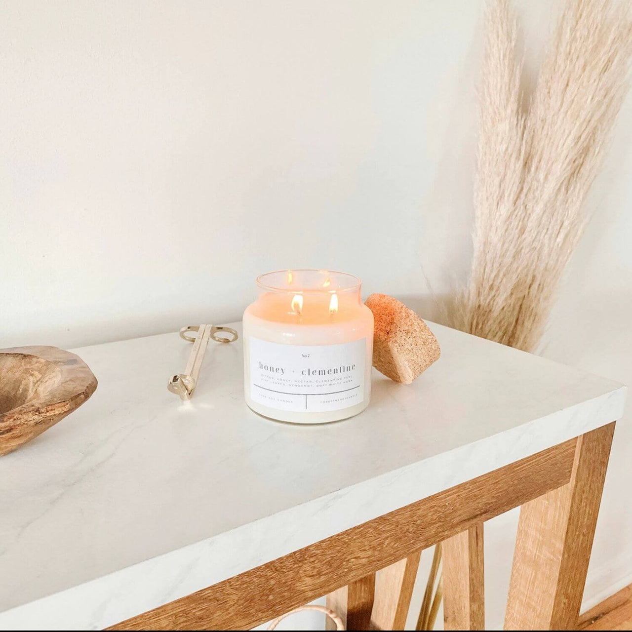 Honey + Clementine, Headache Free Luxury Candle, 22 oz.