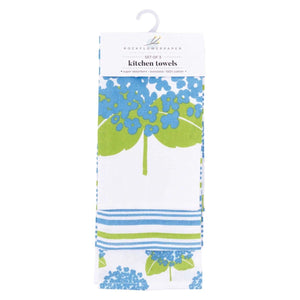 Ocean-inspired microfiber tea towel with textured waffle weave, made from recycled plastic bottles to support sustainable living.