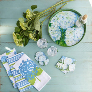 Eco-conscious coastal tea towel designed with recycled plastic bottles, ultra-soft waffle weave microfiber supporting ocean conservation
