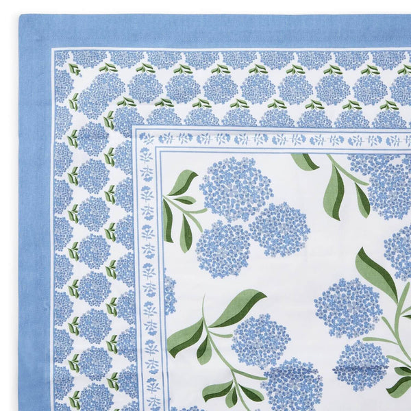 Hydrangea Block Print Design Tablecloth