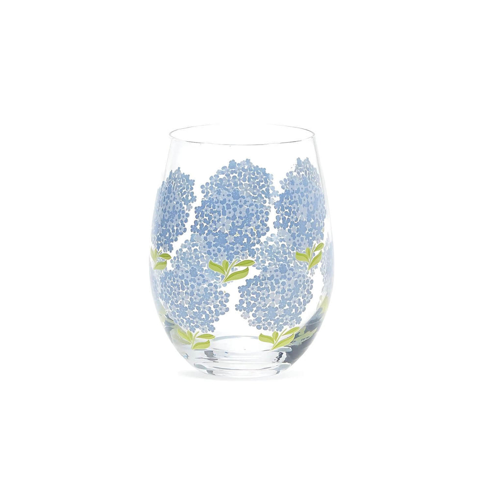 Hydrangea Stemless Wine Glass