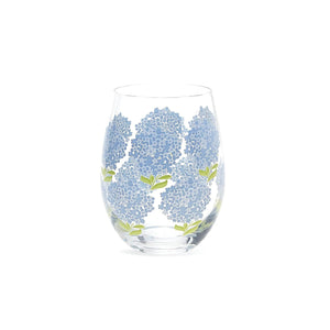 Hydrangea Stemless Wine Glass