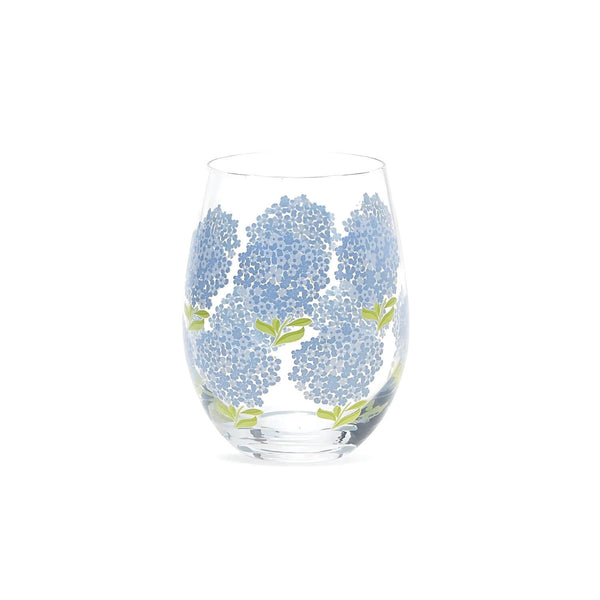 Hydrangea Stemless Wine Glass