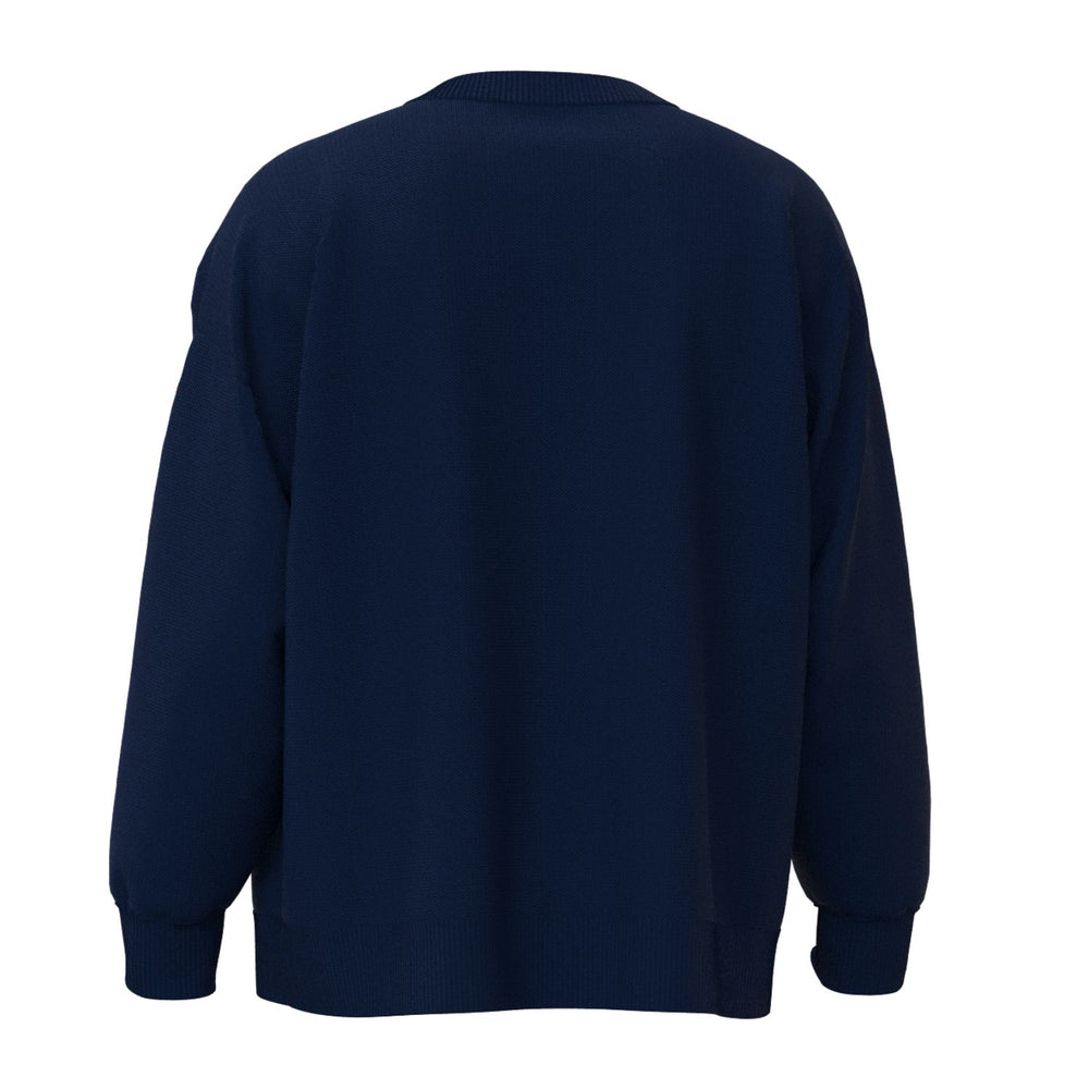 Jacquard Crew Sweater, All is Wells™, Navy