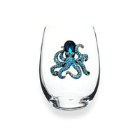 Thumbnail for Jeweled Octopus Stemless Wine Glass