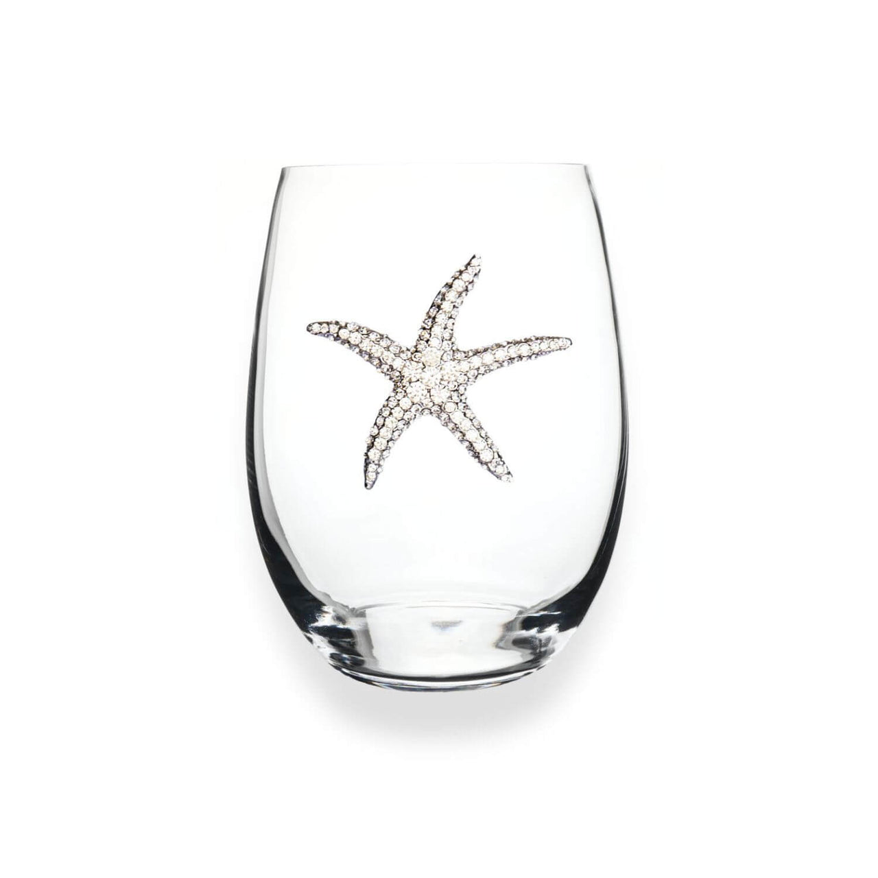 Jeweled Starfish Stemless Wine Glass