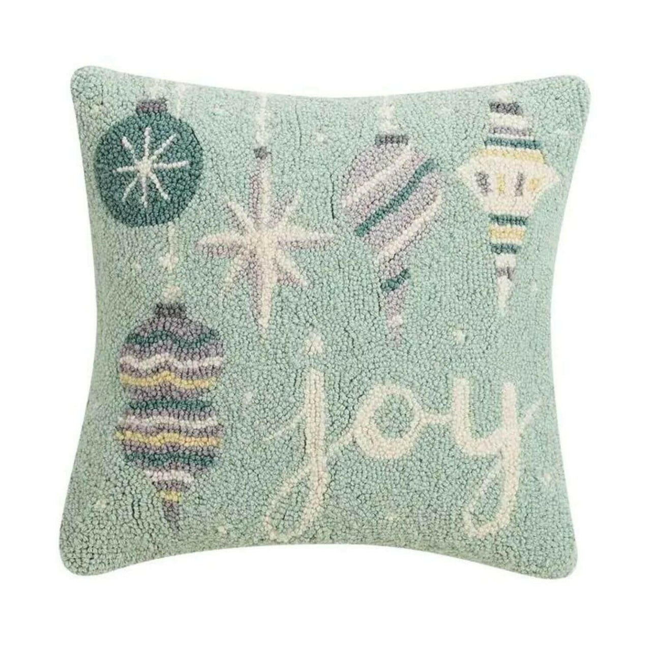 Joy Ornaments Hook Pillow, 16 x 16