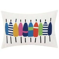 Thumbnail for Coastal Throws & Pillows, Colorful Buoy Pillow, Indoor/Outdoor Coastal Pillow