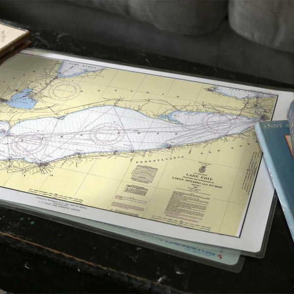 Nautical Chart Placemats, Locations in Michigan