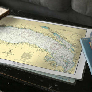 Nautical Chart Placemats, Locations in Michigan