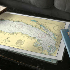 Nautical Chart Placemats, Locations in Michigan