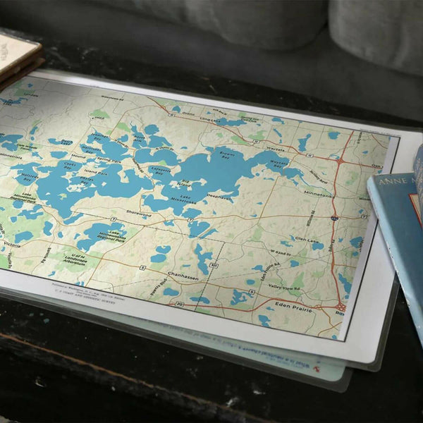 Nautical Chart Placemats, Locations in Minnesota