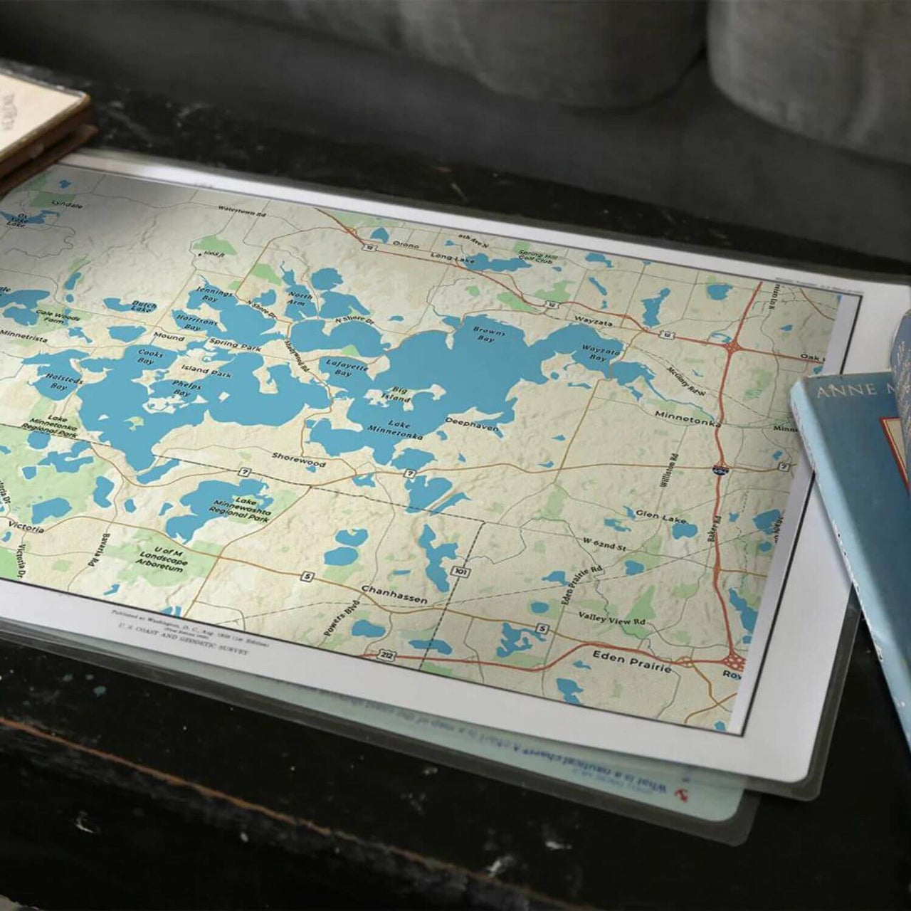 Nautical Chart Placemats, Locations in Minnesota