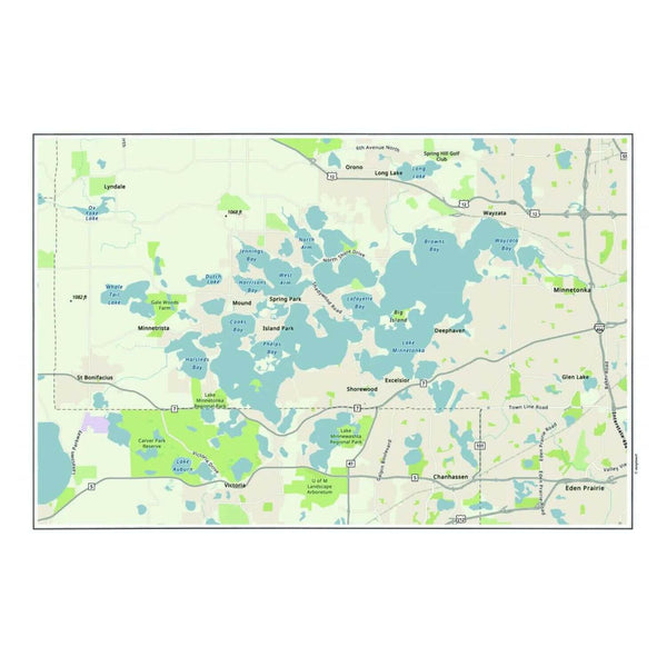 Nautical Chart Placemats, Locations in Minnesota
